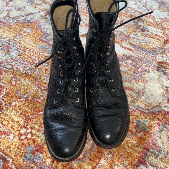 Vintage Justin Western Combat Boots - Picture 2 of 6